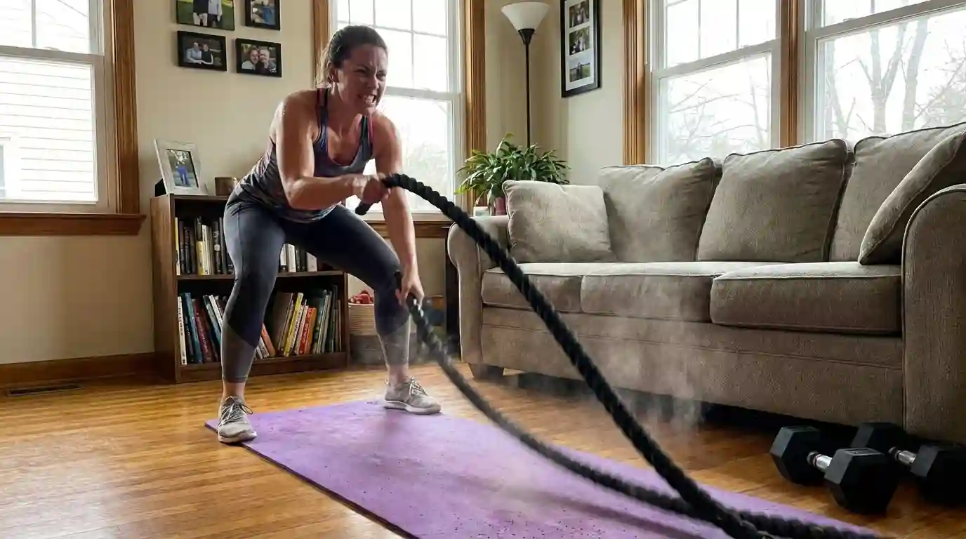 Battle ropes training