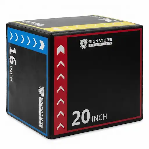 Fitvids 10LB Foam Plyo Jumping Exercise Box 16x20x24 inch plyometric