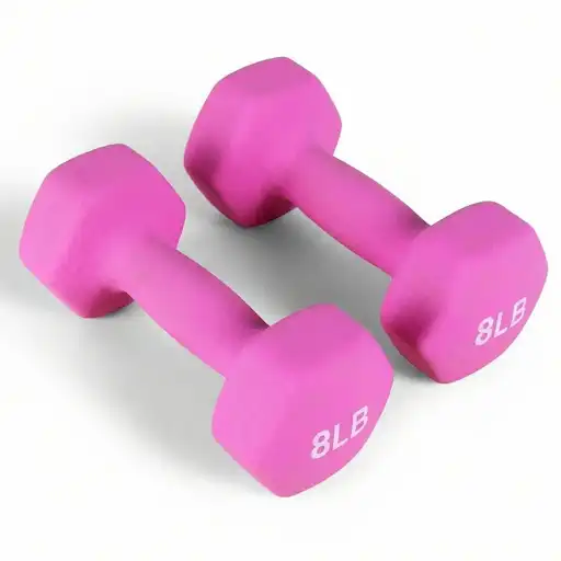 Fitvids Neoprene Dumbbell Hand Weights hex shape colorful